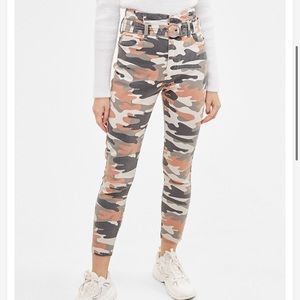 Bershka Pants in Camo Print NWT